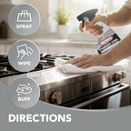 Weiman Stainless Steel Cleaner and Polish - Protects Appliances from Fingerprints, Leaves a Streak-Free Shine for Refrigerator, Dishwasher, Oven, Grill, 2 Pack With Microfiber Cloth
