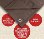 Mytee Products 8' x 10' Dark Brown Canvas Tarp 12oz - Water Resistant & Breathable - Heavy Duty Tarps - Multipurpose Tarpaulin Cover for Camping Tent