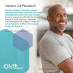 Life Extension - Immune Packs with Vitamin C & D, Zinc and Probiotic (30 Packs)