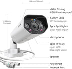 ZOSI 32CH 4K PoE Security Camera System, Face Person Vehicle Detection, 2 Way Audio, 24 x 8MP Spotlight Outdoor Indoor IP Cameras, 32 Channel 4K NVR with 8TB HDD for 24/7 Recording