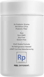 Codeage Raw Probiotic+ Supplement - 34 Probiotic Strains, 100 Billion CFUs, Raw Whole Food Probiotics, Digestive Enzymes, Raw Fruits & Veggies Prebiotics - Wild Kefir Culture - Non-GMO - 30 Capsules
