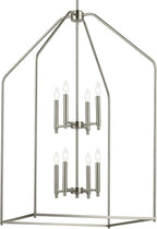 Kichler Madden 43" 8 XL Light Foyer Pendant in Brushed Nickel, Soft Modern Fixture, for Foyer, Over Large or Dining Room Table, (43" x 24.25"), 52724NI