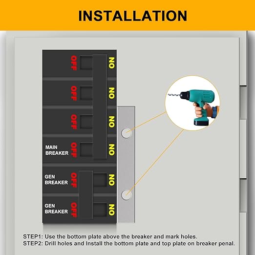 Generator Interlock Kit Compatible with Eaton Cutler Hammer 100 Amp and 125 Amp Panels Breaker,for Safe Usage of Portable Power During Outage,Professional and Interlock Kit (1)
