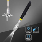 2 Piece 8LBs Telescoping Magnetic Flashlight Pickup Tool with 3 LED Lights, Magnet Stick Rod Extendable 7.5" to 31" for Men, Birthday, Father's Day, Christmas Gift