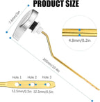 Compatible with TOTO Toilet Handle Replacement Parts Kit, Universal THU068#CP Trip Lvr for St743S Side Mount Toilet Flush Tank Lever Handle for TOTO Kohler Toilet Tank, 1-Pack Brushed Silver