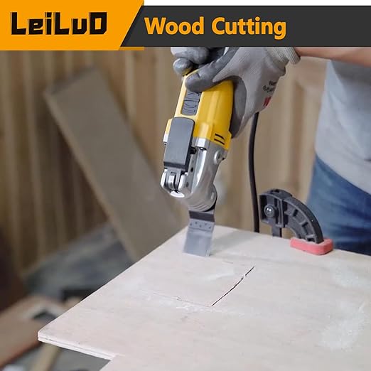 LEILUO 156 Pcs Multitool Blade Kits Oscillating Tool Cutting Sanding and Scraping Accessories with Storage Bag Oscillating Saw Blades Compatible with DeWalt Makita Dremel and More