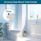 Universal Side Mount Metal Toilet Handle Replacement Kit Compatible with American Standard/Mansfield/Gerber/TOTO/Kohler Toilet, Toilet Tank Flusher Lever with Flapper Chain, Brushed Nickel