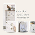 Country Chic All-in-One Chalk Paint for Furniture, Cabinets, Home Decor, Eco-Friendly, Matte Finish, Built-In Primer & Top Coat for Wood, Metal - No Wax Needed (Crinoline (Off White), Sample (4 oz)) -