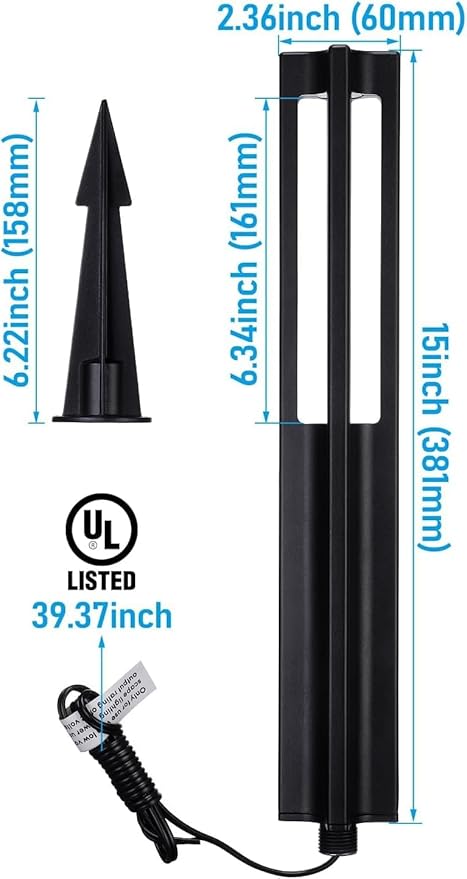 LEONLITE 5CCT Low Voltage Path Lights, 1800K2700K3000K4000K5000K Selectable, 3W LED Landscape Pathway Lights, Outdoor Landscape Lighting for Driveway, Aluminum, 12-24V AC/DC, ETL, IP65, Pack of 6