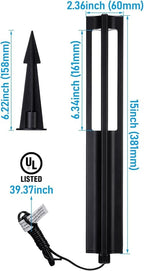 LEONLITE 5CCT Low Voltage Path Lights, 1800K2700K3000K4000K5000K Selectable, 3W LED Landscape Pathway Lights, Outdoor Landscape Lighting for Driveway, Aluminum, 12-24V AC/DC, ETL, IP65, Pack of 6