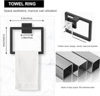 20-Pieces Matte Black Bathroom Accessories Set, 23.6 Inch Bath Towel Bar Set, SUS 304 Stainless Steel Bathroom Hardware Set, Towel Racks for Bathroom Wall Mounted.