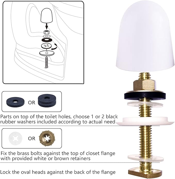 Extra Thick Wax Ring Toilet,with Flange and Bolts for Reinstallation of the Toilet, Fits 3-inch or 4-inch Waste Lines(2 PCS)