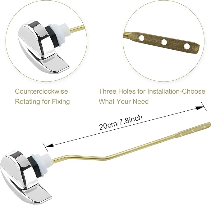 TOTO Universal Side Mount Toilet Handle THU068#CP Trip Lever for St743S Flush Tank - Easy Installation for TOTO Kohler Toilets
