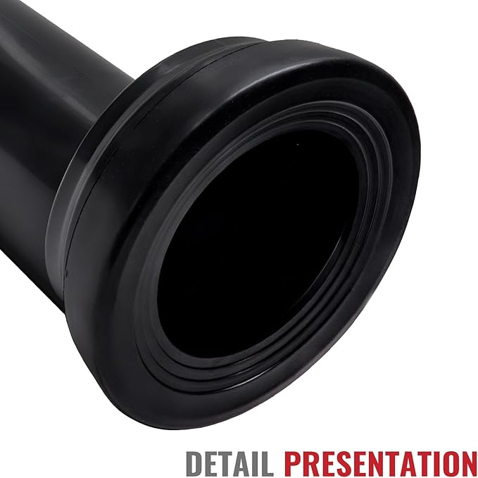 Wall Hung Toilet Tank Connector Set with Side Pipes,Compatible with Geberit 154.405.11.6,Toilet Replacement Parts with Black HDPE Material,Easy Installation