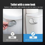 Toilet Handle Side Mount, Universal Side Mount Toilet Copper Flush Lever Handle Repair Replacement Kit for TOTO Kohler Toilet Tank, 2-Pack Copper Lever