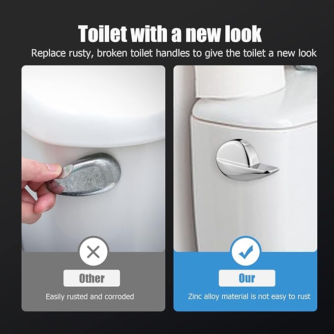 for TOTO Toilet Handle Replacement Parts Kit, Universal THU068#CP Trip Lvr for St743S Side Mount Toilet Flush Tank Lever Handle for TOTO Kohler Toilet Tank, 1-Pack Copper Lever