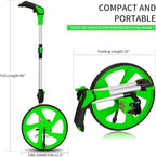 Zozen Distance Measuring Wheel in Feet, Walking Measure Wheel, Rolling Measurement Up To 10,000Ft, Double Collapsible/One Key to Reset/Kickstand to Keep Stand, and Carrying Backpack.