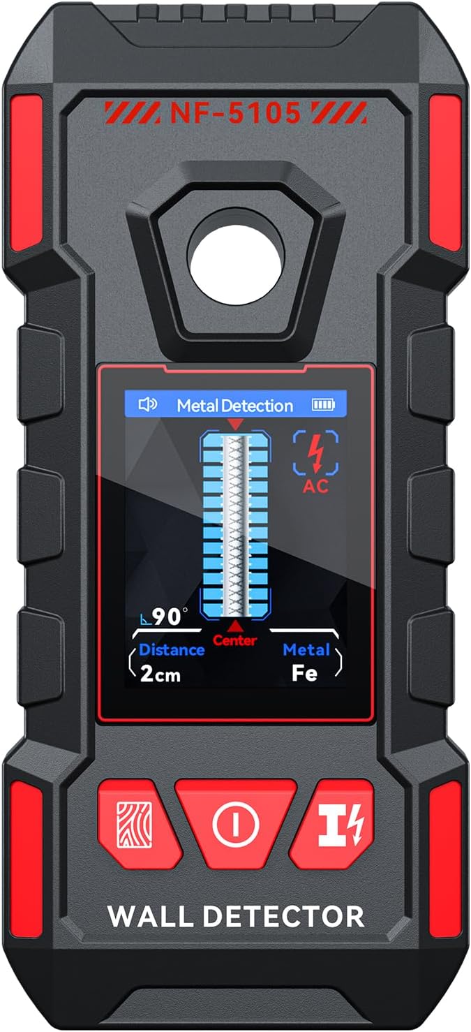 Stud Finder for Walls, Rechargeable Stud Finder Wall Scanner with Upgraded Intelligent Chip for Wood Metal Studs AC Wires Joists Pipes, Support HD LCD Display and Voice, Accurate Positioning