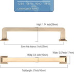 10 Pack 5"(128mm) Brushed Gold Cabinet Pulls Kitchen Cabinet Handles Gold Drawer Pulls Cupboard Hardware for Cabinets