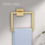 Brushed Gold Towel Bar Set Towel Holder Set,10-Piece Gold Bathroom Hardware Accessories Set,Stainless Steel Towel Rack Set for Bathroom Wall-Mounted,23.6-Inch