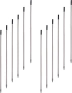 Matthew Cleaning Commercial Screw On Mop Handle for Floor Cleaning Heavy Duty Mop Head Replacement Holder 60inch with Threaded Metal Tip(Gray, 12 Pack)