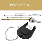 Toilet Handle Replacement Kit, Front Mount H59 Brass Lever, 2-Inch Universal Toilet Flush Valve Flapper, 9.88-Inch Stainless Steel Chain, Compatible with Most Toilets, WC Repair Parts.