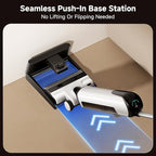 uwant D100 Wet Dry Vacuum Cleaner 180°Lay-Flat Vacuum Mop All in One with 18000Pa Suction Auto Self-Cleaning Anti Odor Stick Pushin Mop Dual-Edge Cleaning Electeic Mop Set for Hard Floor/Carpet,Milky