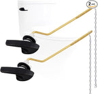 2Pack Universal Side Mount Toilet Handle Replacement Kit Compatible with Kohler K-GP30324-CP/Glacier Bay Toilet with Flapper Chains, Metal Toilet Flusher Lever, Oil Rubbed Bronze