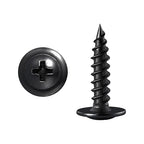 (200 pcs) Wensilon #10×1" Black Phillips Truss Head Wood Screws Quick Metal Self Tapping
