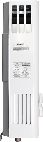 EZ 101 Outdoor Tankless Water Heater - Propane (LPG) Gas - 2 GPM - Small - Portable - Point of use - Battery Powered Ignition - Camping - RV - Hunting