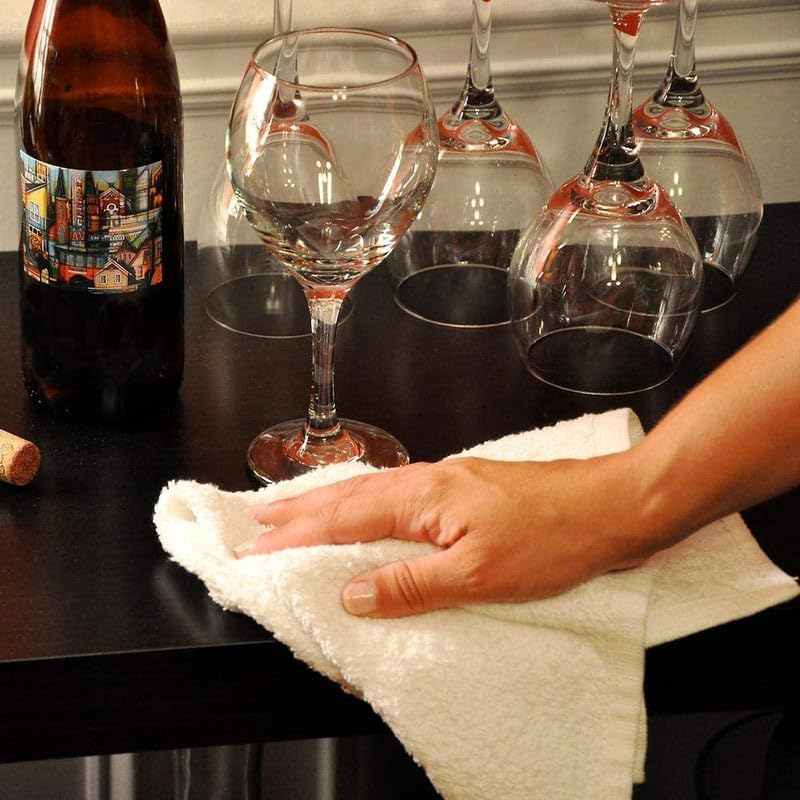 White Terry Bar Mop Towels 4800 Pcs (Approx) - 100% Cotton Ultra-Absorbent Cleaning Rags, Perfect Washable Kitchen Rags for Bars, Restaurants & Home (600 lbs Pallet - 24x25 lbs. Box)