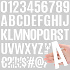 420 PCS 42 Sheets Letter Stickers Big Font Mailbox Numbers and Letters Self Adhesive Vinyl Waterproof Alphabet Number Stickers for Mailbox House Address, Cars, Poster, Business Decor (5 Inch,White)