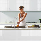 Touch on Kitchen Faucet with Soap Dispenser and Pull Down Sprayer - Single Handle Kitchen Sink Faucet, 1 or 3 Hole Design for Modern Farmhouse Kitchens, Rv, and Bar Sinks(Brushed Nickel)