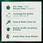 Rust-Oleum Color Spark Interior Paint and Primer in One, Semi-Gloss, Saltwater Taffy, 1 Gallon