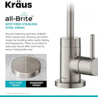 KRAUS Purita 100% Lead-Free Kitchen Water Filter Faucet in Spot Free Stainless Steel, FF-100SFS