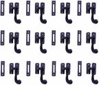 Renovators Supply Manufacturing Black Wrought Iron Window Sash Lock 3.75 in Window Locks with Mounting Hardware Pack of 12