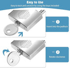 HOX Marine-Grade Rustproof Padlock, Stainless Steel Shackle & Chrome-Plated Brass Body, Weatherproof Outdoor Lock, 2.5-Inch Long Shackle, 12-Pack