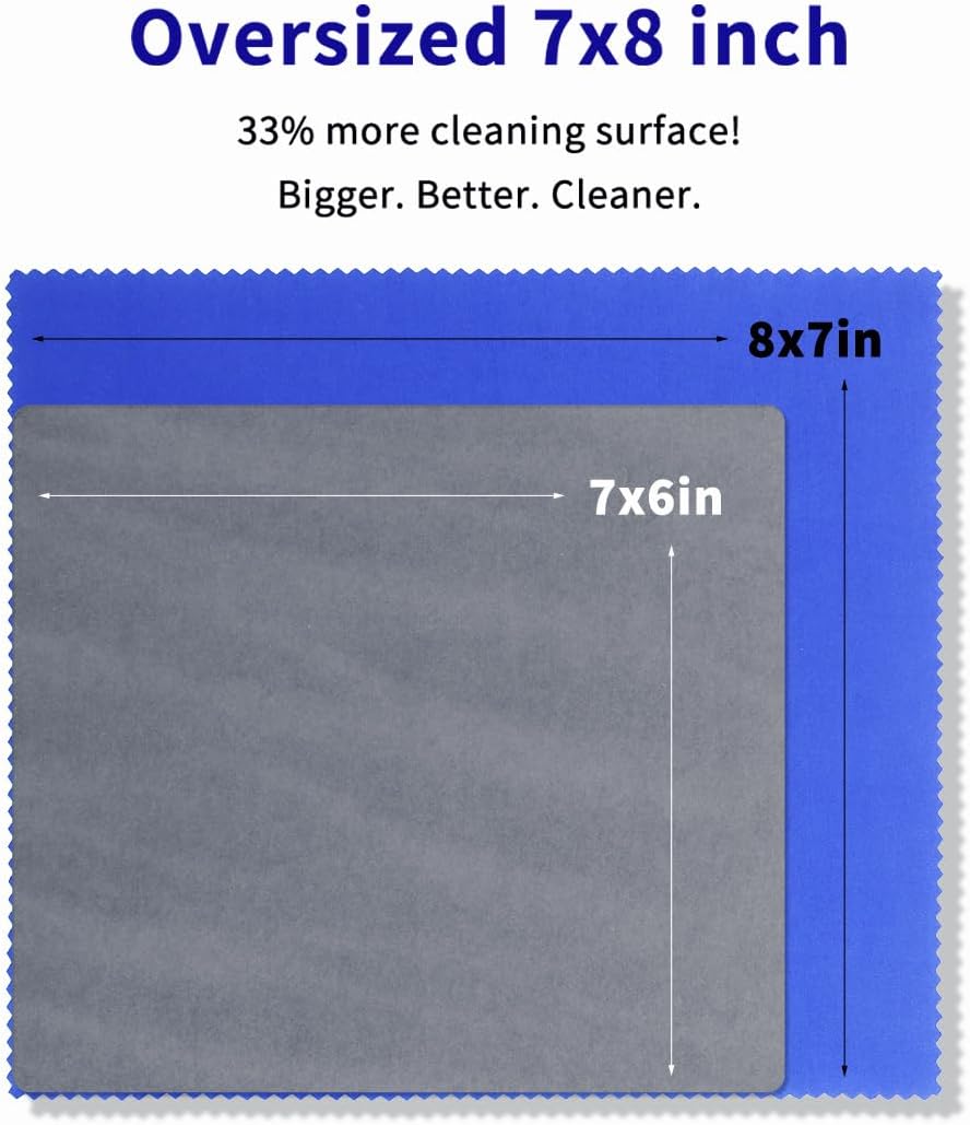 20 Pack Microfiber Glasses Cleaning Cloths - Glasses Wipes Ultra Soft & Reusable Eyeglass Lens Cleaner for Eyeglasses, Cameras, Phones