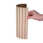 4ft x 4ft Unfinished Maple Veneer Flexible Tambour Wall Panel with 1" 30-Degree Groove Slats, Flexible & Customizable