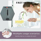 1500W 10L 110V US Plug Compact Size Instant Electric Tank Home Hot Water Heater Kitchens Hair Salons IPX4 Mini Instant Tankless Shower for Kitchen Bathroom 3 GallonNQY2 (10L)