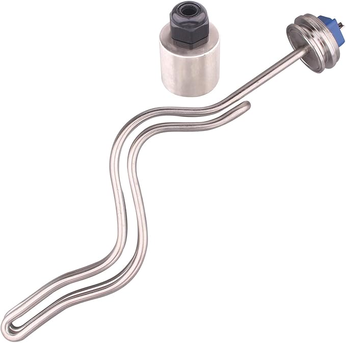 DERNORD 1.5" Inch (OD50.5mm) Tri-clamp Ripple Heating Element Electric Immersion Water Heater 240V 4500W