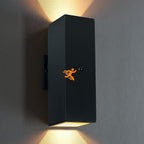 Motion Sensor Outdoor Wall Lights, Dusk to Dawn Porch & Patio Sconce with E26 Dimmable LED Bulbs, Black Aluminum Up & Down Exterior Light Fixtures for Garage, Front Door, ETL Listed