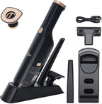 Handheld Vacuum Cordless, High Power Suction, USB Quick Charge, Car Vacuum Cleaner with Storage Dock, HEPA Filter, Lightweight Rechargeable Dust Buster with Crevice Tool & Pet Brush Hand Vac for Home