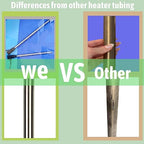 1500W Titanium Submersible Portable Electric Hot Tub & Pool Immersion Water Heater with GFCI and Temp Control for Baptistry, Bathtubs, Above Ground Pool, Swimming Pool and baptismal Pool