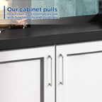 JOY DECOR Cabinet Pulls – 7-1/2 Inch Hole Center, Brushed Nickel, 10 Pack, Zinc Alloy Cabinet Handles for Drawers & Cupboard – Vintage Style Hardware for Kitchen, Bathroom, Dresser, Furniture Makeover