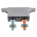 30A 12V-24V Automatic Reset Circuit Breaker with Cover Stud Bolt for Battery Chargers Trucks Car Engines and More(2pcs)