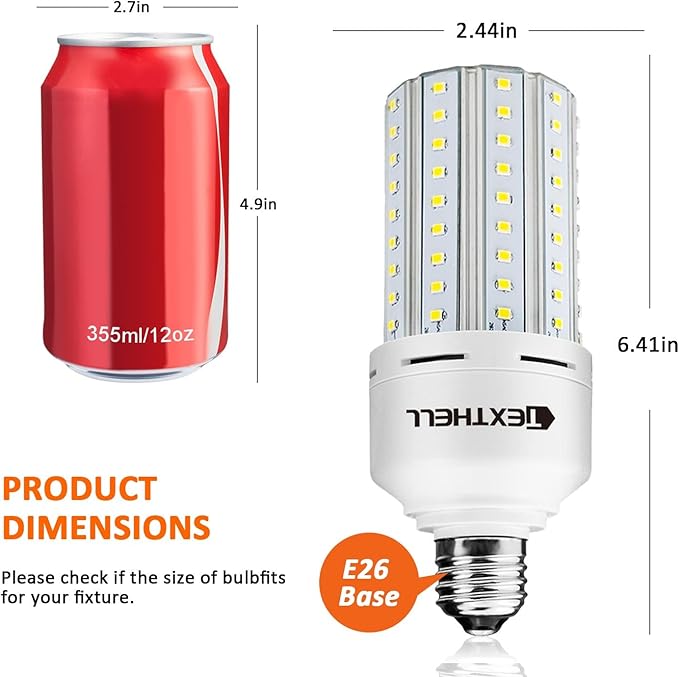 Led Light Bulb 400W Equivalent 6250 Lumen 5000K E26/E27 Medium Base 50W led Bulb for Outdoor Indoor Lamp Area Garage Warehouse Workshop Street Backyard