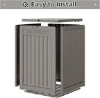 48 Gallon Package Delivery Box for Porch, Outdoor Storage with Lockable Secure, Large Double Wall Resin Outdoor Package Delivery and Waterproof