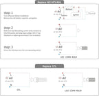 120Watt Led Corn Light Bulb,E39/E40 mogul Base,5000k Daylight,110 to 277V,15600lm,CFL HID 400W Metal Halide Replacement For Commercial/Industrial High bay lighting GYM,Parking lot,Factories(2-Pack)