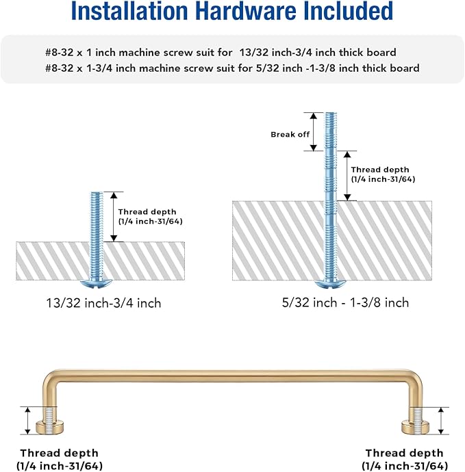 JOY DECOR Cabinet Pulls – 7-1/2 Inch Hole Center, Champagne Bronze, 5 Pack, Zinc Alloy Cabinet Handles for Drawers & Cupboard – Vintage Style Hardware for Kitchen, Bathroom, Dresser